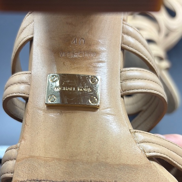 Michael Kors Tan Heeled Sandals with Strappy Design - Picture 7 of 7